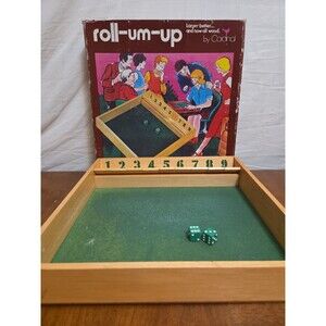 Roll-Um-Up by Cordinal Board Game With Dice and Original Box Vintage Rare